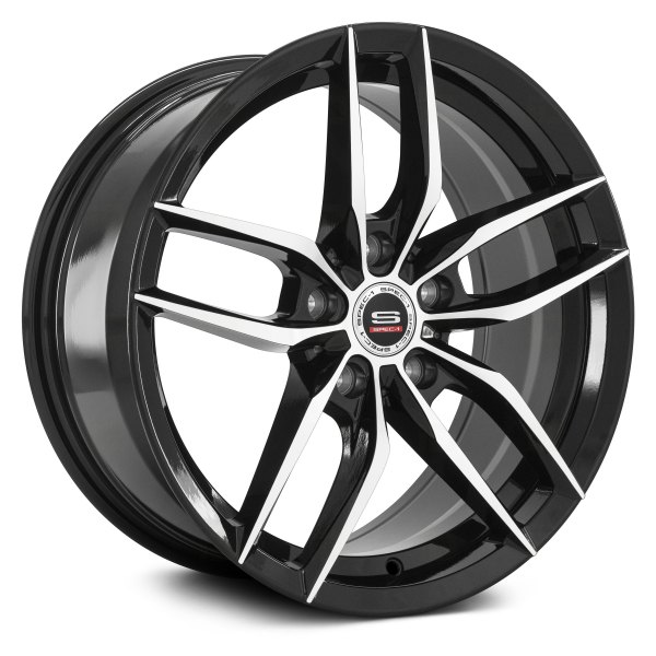  Spec-1 SP-56 Custom Wheel Gloss - Llantas negras - 18 x 8  pulgadas, 38 desplazamientos, 4 x 100, patrón de pernos 4 x 114.3, cubo de  2.878 in : Automotriz