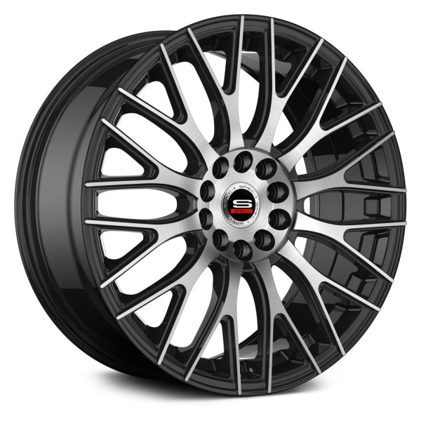  Spec-1 SP-56 Custom Wheel Gloss - Llantas negras - 18 x 8  pulgadas, 38 desplazamientos, 4 x 100, patrón de pernos 4 x 114.3, cubo de  2.878 in : Automotriz